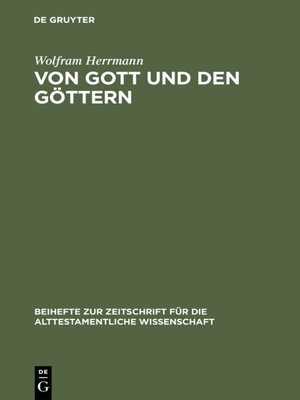 cover image of Von Gott und den Göttern